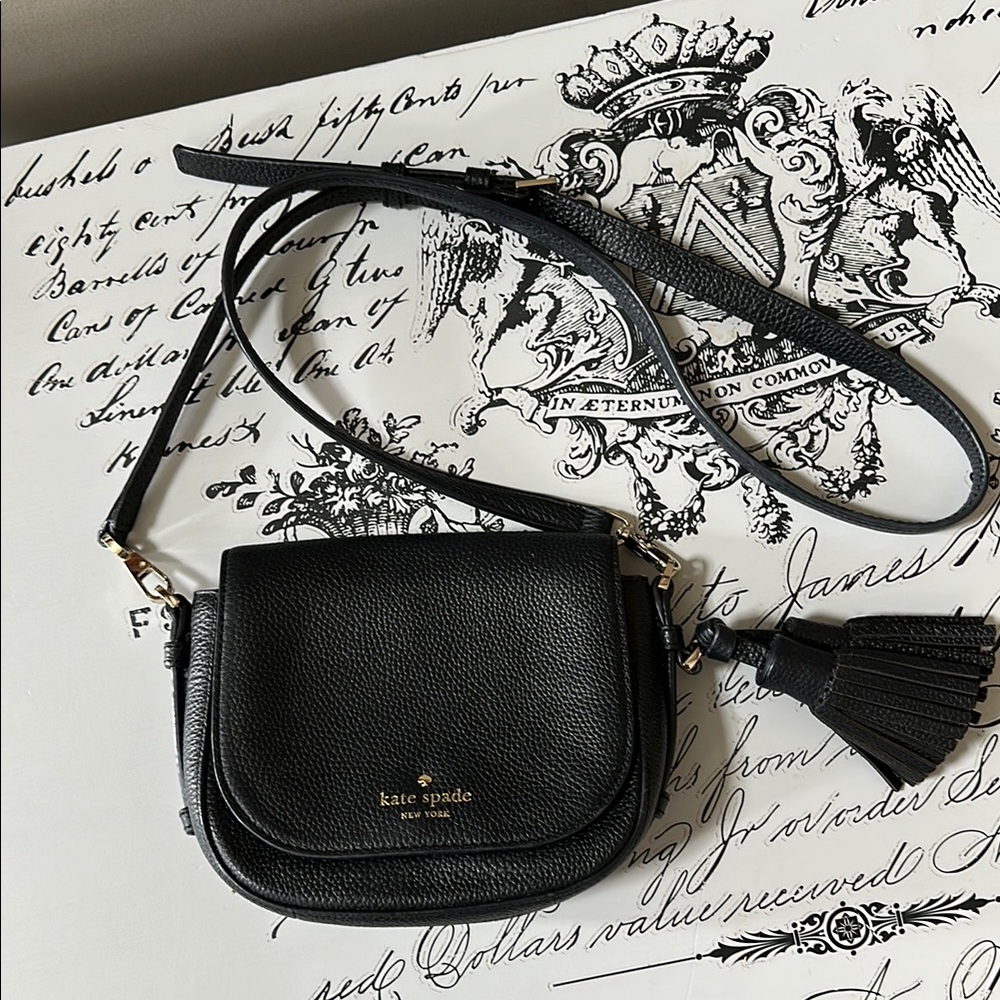 Kate Spade Black Leather Crossbody Bag